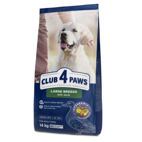 CLUB 4 PAWS Premium didelių veislių suaugusiems šunims su antiena. Visavertis sausas pašaras.