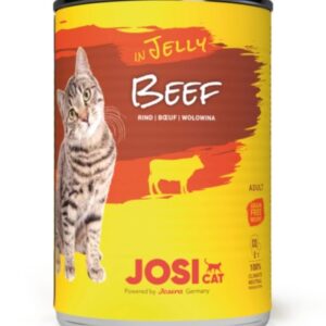 JosiCat Beef in Jelly konservuotas pašaras katėms su jautiena drebučiuose, 400 g.