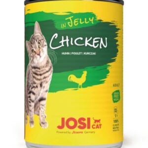 JosiCat Chicken in Jelly konservuotas pašaras katėms su vištiena drebučiuose, 400 g.