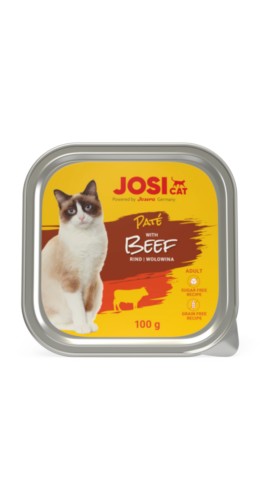JosiCat Paté with Beef paštetas katėms su jautiena, 100 g.
