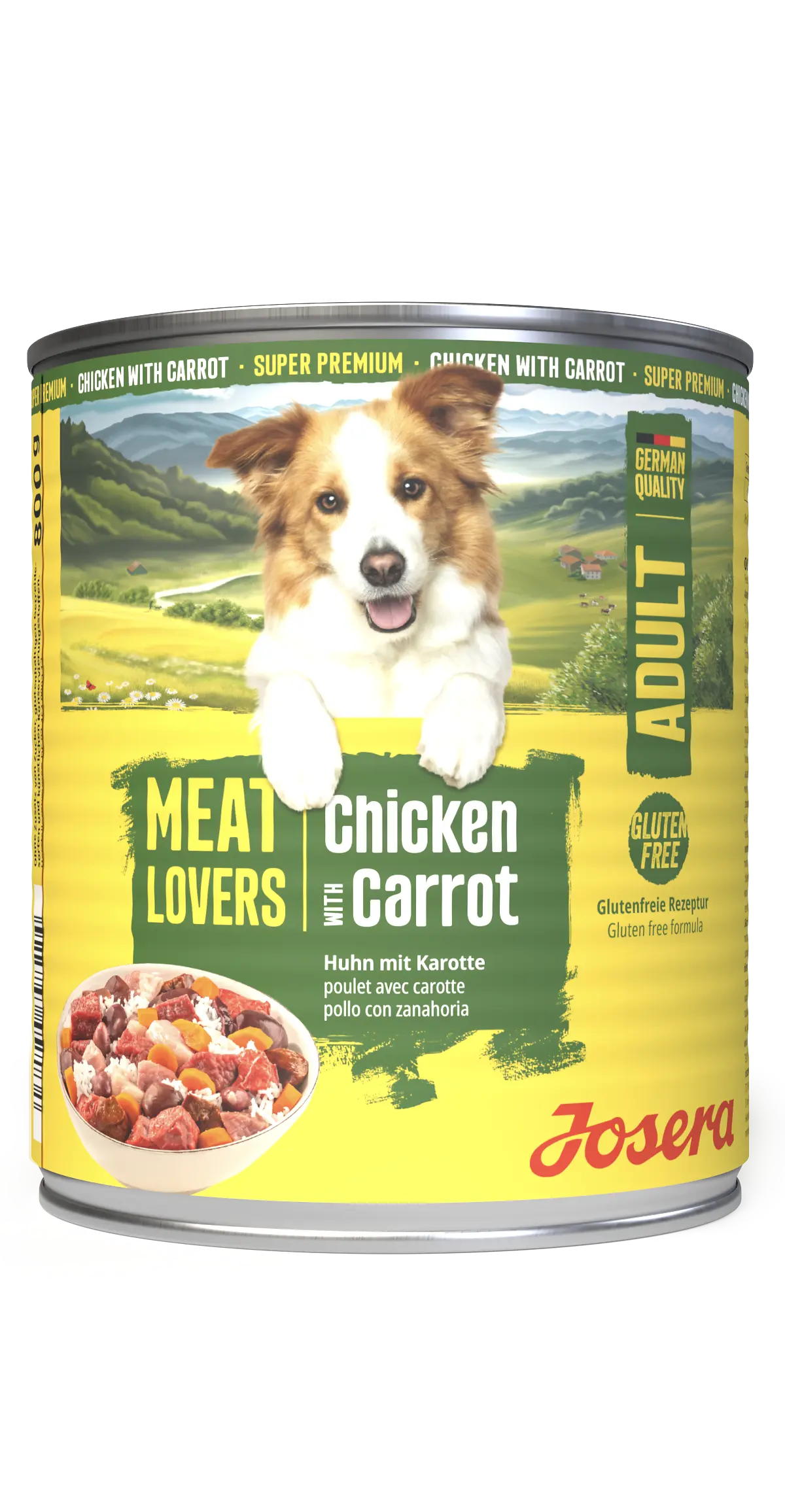 Josera Meat Lovers Menu Chicken with Carrot konservuotas pašaras šunims su vištiena ir morkomis