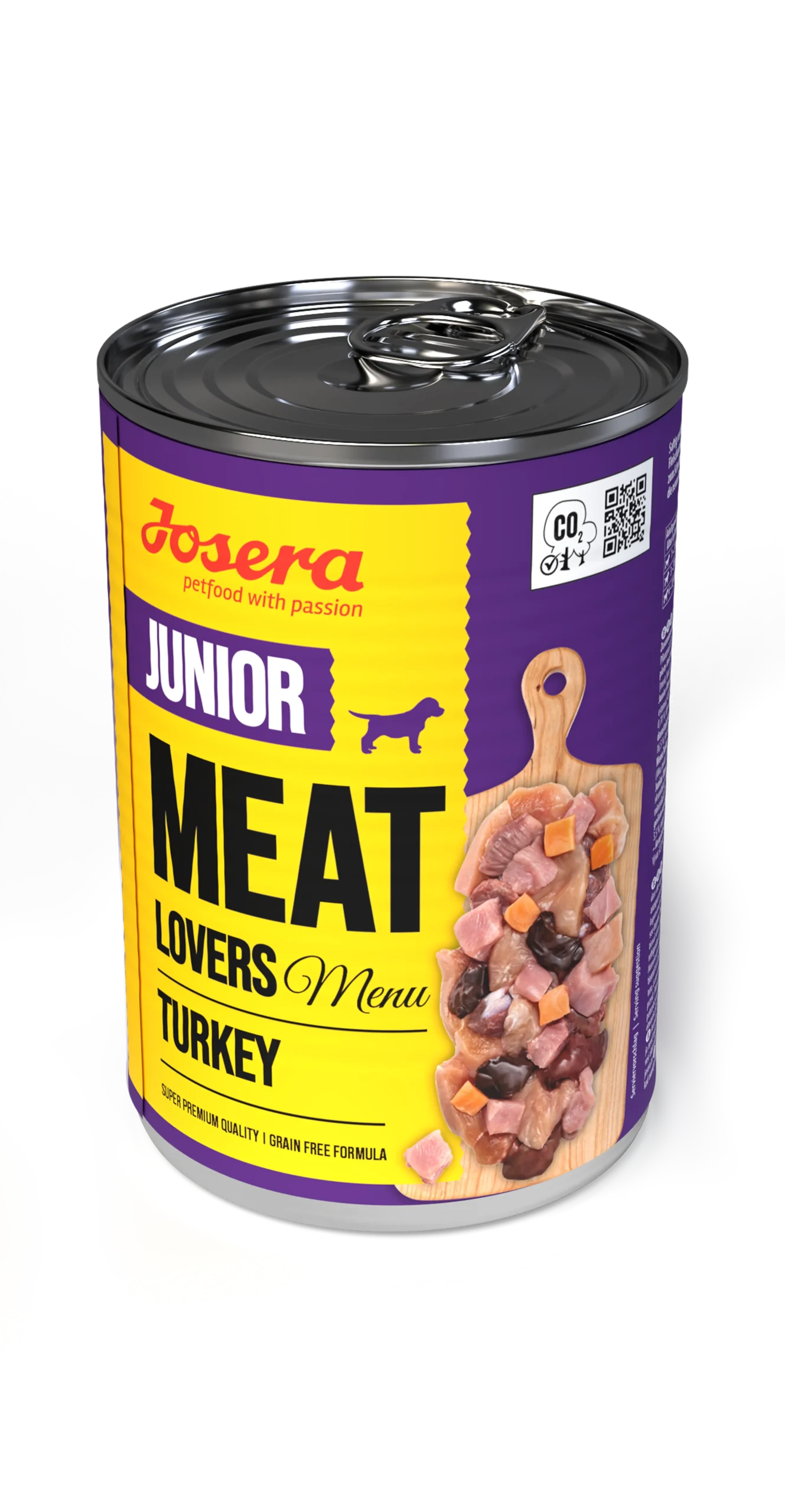 Josera Meat Lovers Junior Menu Turkey konservuotas pašaras jauniems šunims su kalakutiena, 400 g.