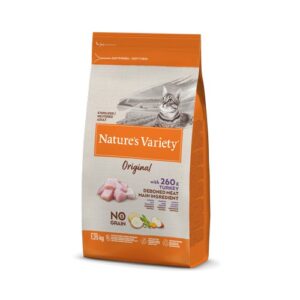 Nature’s Variety No Grain Sterilized Cat su kalakutiena – sausas maistas sterilizuotoms katėms, 1,25 kg