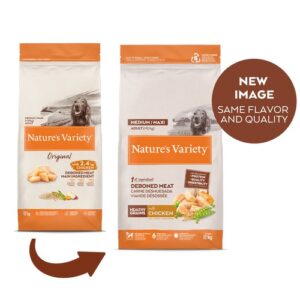 Nature’s Variety Healthy Grain Adult Medium/Maxi su vištiena – sausas maistas šunims, 12 kg