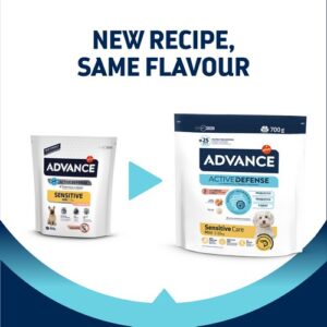 Advance Mini Sensitive su lašiša ir ryžiais – sausas maistas jautriems mažų veislių šunims 0.7 kg