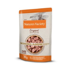 Nature’s Variety Wet Original Cat drėgnas maistas katėms su vištiena ir žąsiena, 70 g