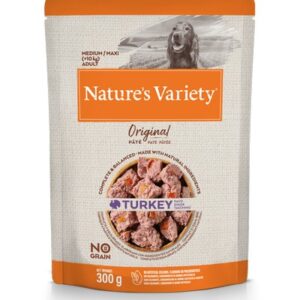 Nature’s Variety Wet Original Med Dog drėgnas maistas šuniukams, jauniems ir vidutinių veislių šunims su kalakutiena, 300 g