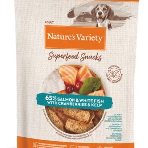 NV Superfood užkandžiai šunims su lašiša, 85 g