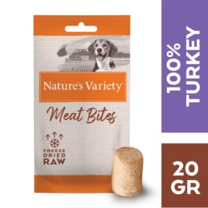 Nature’s Variety Meat Bites skanėstai šunims su kalakutiena, 20 g