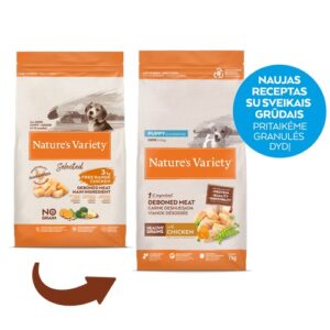 Nature’s Variety Healthy Grain Puppy Mini su vištiena – sausas maistas mažų veislių šuniukams 7kg.