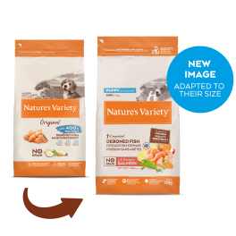 Nature’s Variety Healthy Grain Adult Medium/Maxi su baltąja žuvimi – sausas maistas vidutinių ir didelių veislių šunims, 3 kg