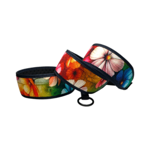 Martingale šunų antkaklis 5 cm – paminkštintas, saugiai kontrolei Ryškios gėlės