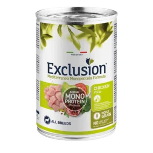 Exclusion Mono Protein Mediterraneo konservuotas pašaras šunims su vištiena, 400 g