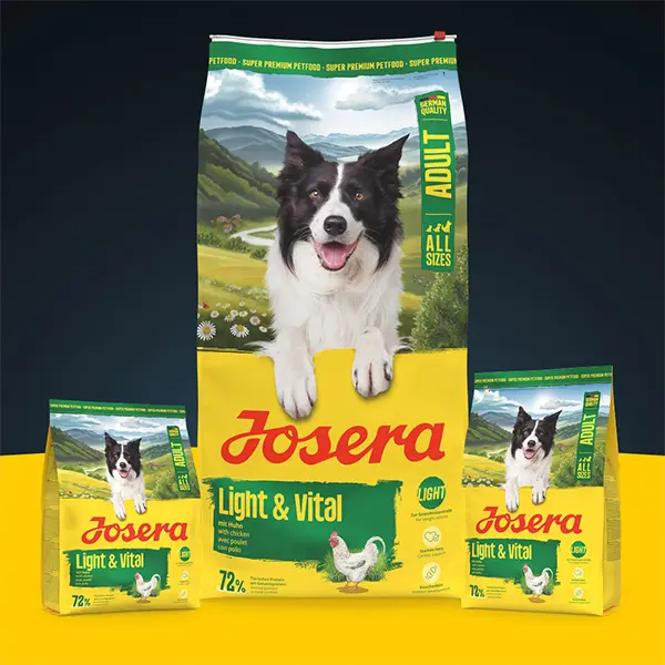 Josera Light and Vital sausas pašaras šunims svorio mažinimui ir kontrolei su paukštiena, 12,5kg