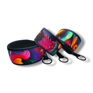 Martingale šunų antkaklis 5 cm – paminkštintas, saugiai kontrolei Dinozauras