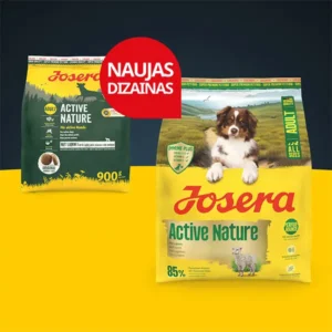 Josera Active Nature sausas pašaras šunims su ėriena, 900 g.