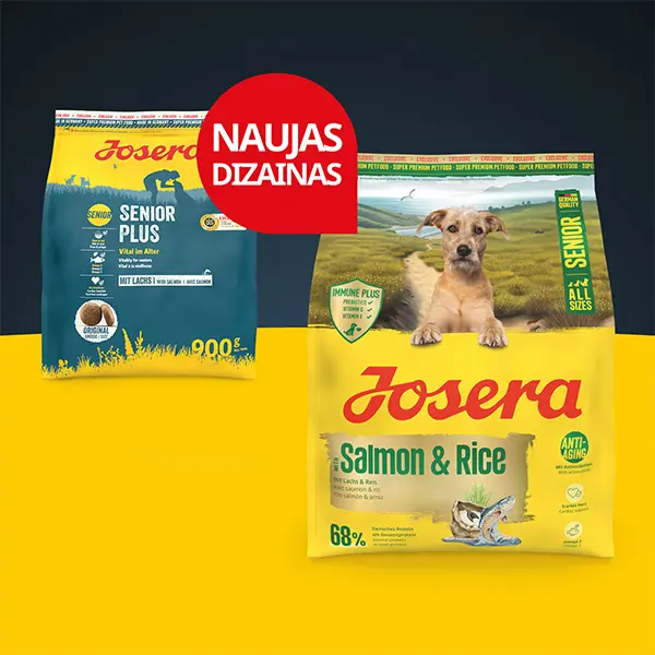 Josera SeniorPlus vyresnio amžiaus šunims su lašiša, 900 g.