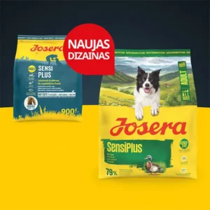Josera SensiPlus sausas pašaras jautriems šunims su antiena, 900 g.