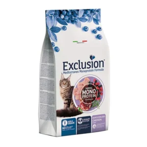 Exclusion ME MONO NOBLE GRAIN sausas pašaras sterilizuotoms didelėms katėms, su vištiena, 1,5kg