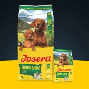 Josera Mother and Puppy sausas pašaras šunims vaikingoms kalėms ir šuniukams su lašišair ryžiais, 12,5 kg