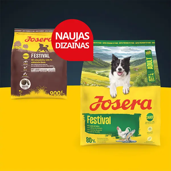Josera Festival sausas pašaras šunims su lašiša, 900 g.