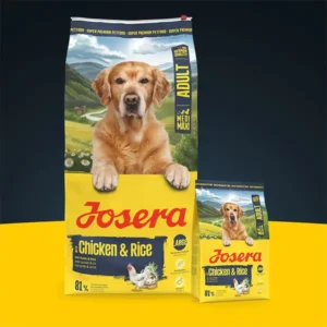 Josera M/M Adult Chicken and Rice sausas pašaras vidutinių ir didelių veislių šunims su vištiena ir ryžiais, 12,5 kg