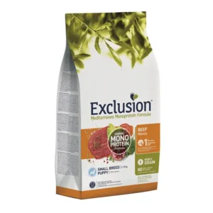 Exclusion Mono Protein, begrūdis sausas pašaras mažų veislių mažiems šuniukams S, jautiena, 2 kg