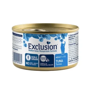Exclusion Mediterraneo Mono Protein konservuotas pašaras katėms su tunu, 85 g