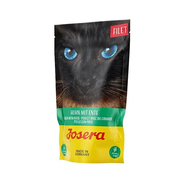 Josera Filet Chicken with Duck begrūdis konservuotas pašaras katėms vištienos filė su antiena, 70 g x 16vnt