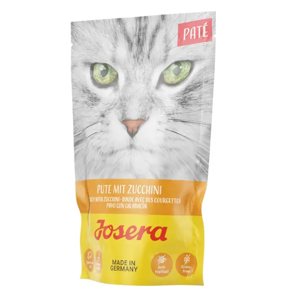 Josera Paté Turkey with Zucchini begrūdis konservuotas pašaras katėms kalakutienos paštetas ir cukinijomis, 85 g x 16vnt