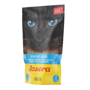 Josera Filet Chicken with Salmon begrūdis konservuotas pašaras katėms vištienos filė su lašiša, 70 g x 16vnt