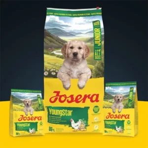 Josera Young Star begrūdis sausas pašaras jauniems šunims su paukštiena, 12,5kg