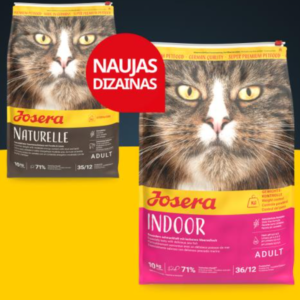 Josera Indoor begrūdis sausas pašaras katėms su paukštiena ir jūros žuvim, 10 kg