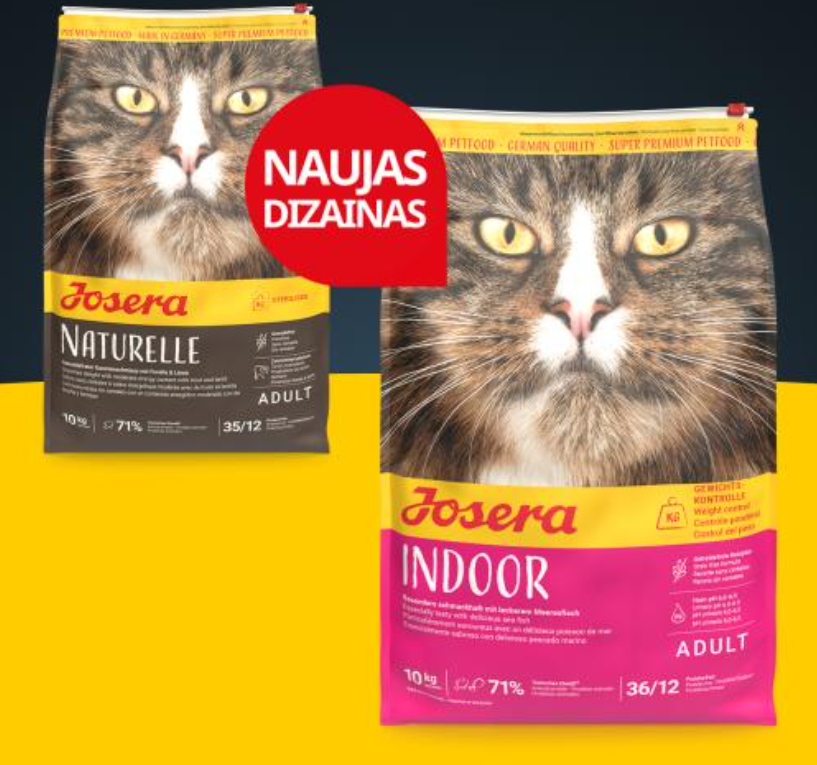 Josera Indoor begrūdis sausas pašaras katėms su paukštiena ir jūros žuvim, 2 kg