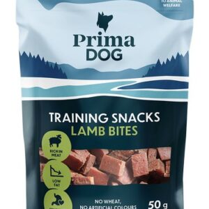 PrimaDog treniravimo skanėstai – ėrienos kasneliai 50 g