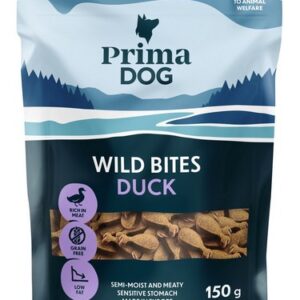 PrimaDog laukinių kąsnelių – ančių kasneliai su ežiuole, minkšti 150 g