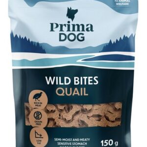 PrimaDog laukinių kąsnelių – putpelės kasneliai su gudobele, minkšti 150 g