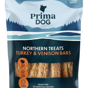 PrimaDog Northern Treats – Kalakutienos & Stirnienos juostelės 80 g
