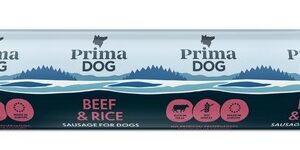 PrimaDog jautienos dešra šunims su ryžiais 800 g