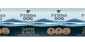 PrimaDog žvėrienos dešra šunims su ryžiais 800 g