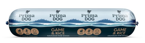 PrimaDog žvėrienos dešra šunims su ryžiais 800 g
