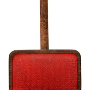 Iv San Bernard ACCESSORIES Medium Slicker Brush Red Cord Wooden
