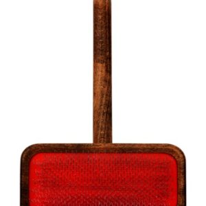 Iv San Bernard ACCESSORIES Large Slicker Brush Red Cord Wooden