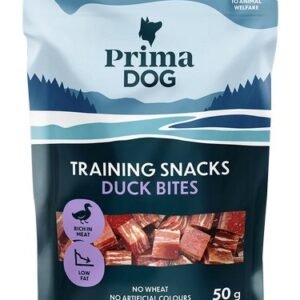PrimaDog treniravimo skanėstai – antienos kąsneliai 50 g