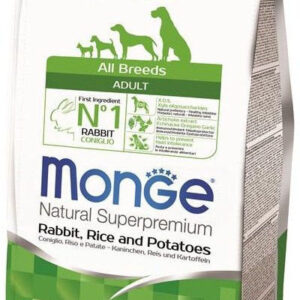 Monge adult sausas pašaras (triušiena, ryžiai, bulvės) 2,5kg