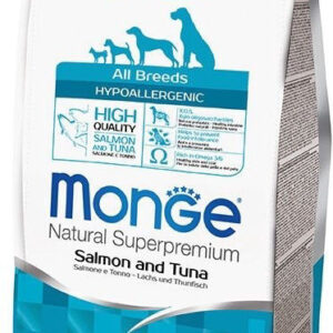 Monge Hypoallergenic adult sausas pašaras (lašiša ir tunas) 2,5kg