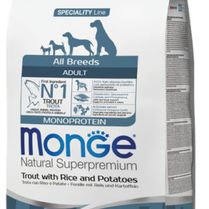 Monge Dry Dog All Br. Adult Monoprotein Trout, Rice and Potatoes 2.5kg