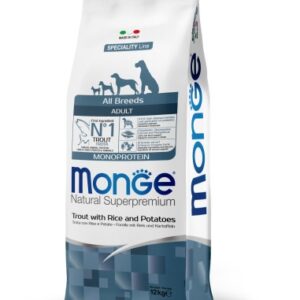 Monge Dry Dog All Br. Adult Monoprotein Trout, Rice&Potatoes 12kg