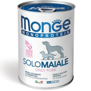 Monge Monoproteico "Solo" - Wet Dog Pate 100% PORK 400g