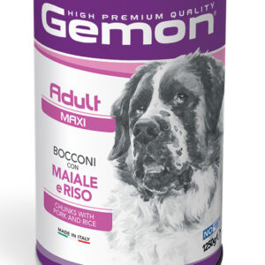 GEMON - Wet Dog Chunks Adult Maxi Pork & rice 1250g
